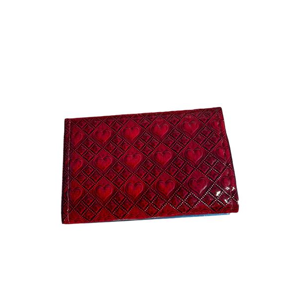 Red Hearts Retro Small New Card Wallet ID Card Holder Never used Deadstock - Picture 9 of 16